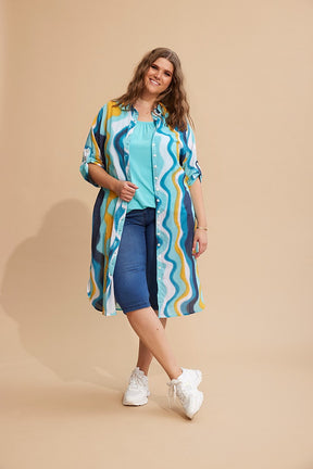 Zhenzi Cairo Vest Top in Aqua