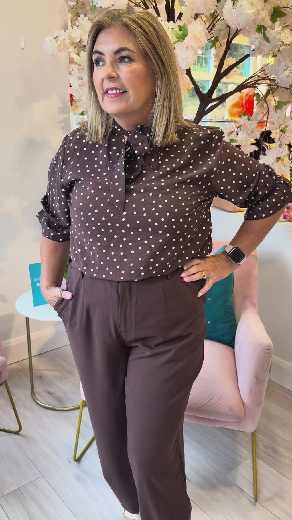 Kaffe Curve Ditte Blouse in Brown