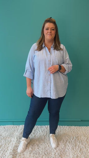 Zizzi Lina Shirt in Blue