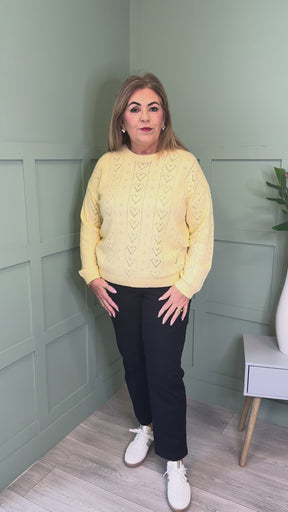 Only Carmakoma Isa Knit Top in Yellow