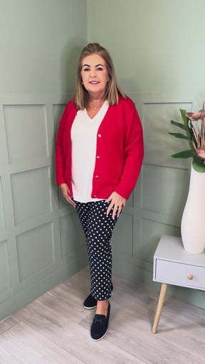 Only Carmakoma Maggie Cardigan in Red