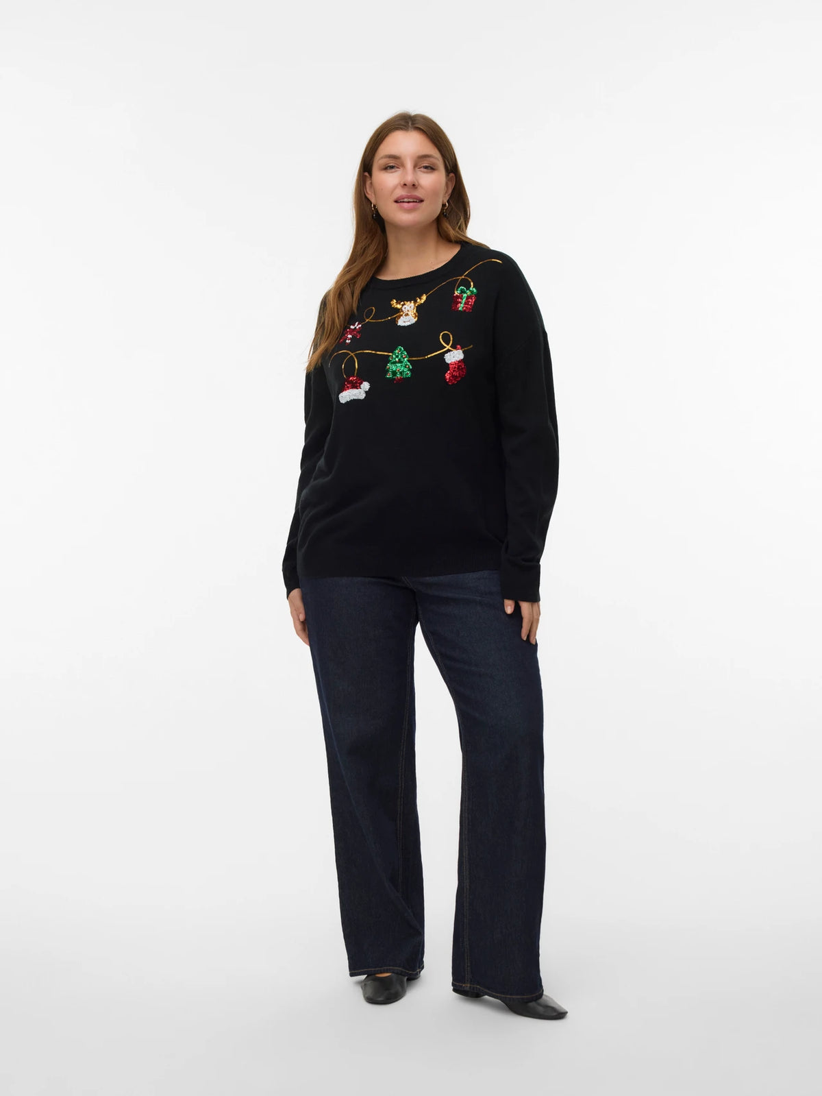 Vero Moda Curve X-Mas Decoration Knit Jumper