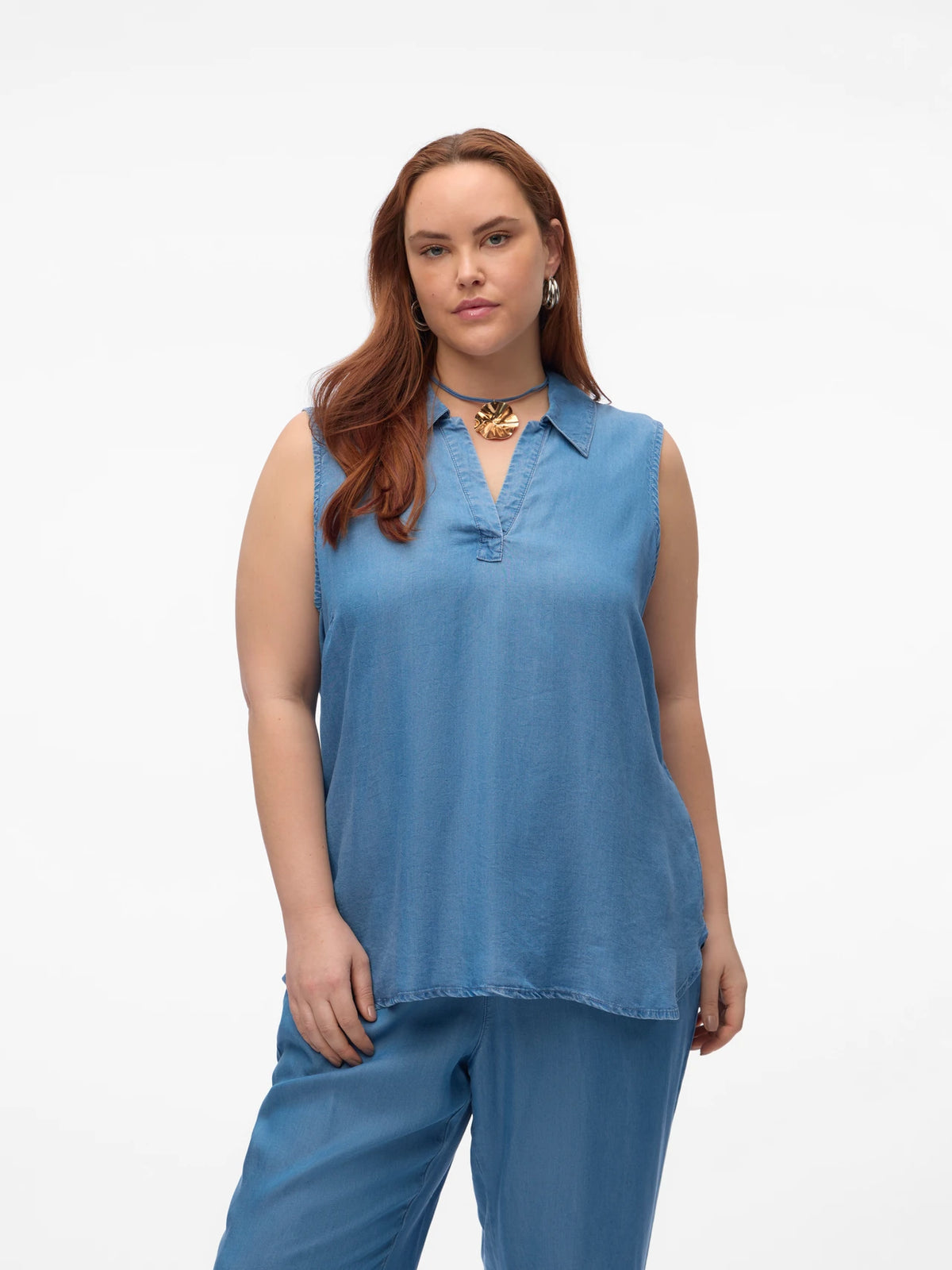 Vero Moda Curve Harper Denim Top