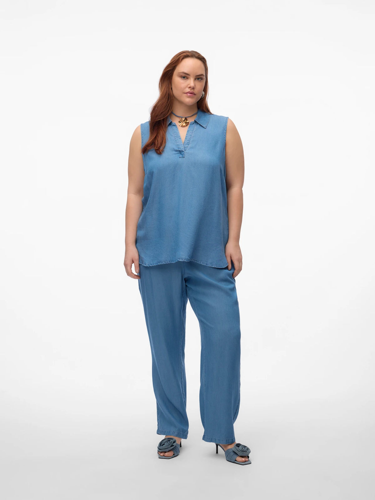 Vero Moda Curve Harper Denim Top