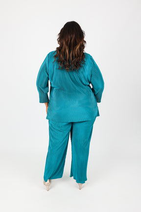 Mellomi Sharon Plisse Top in Teal