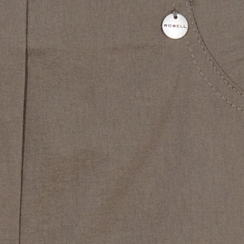 Robell 7/8ths Trousers in Taupe - Wardrobe Plus
