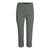 Robell Crop Trousers | Khaki Green - Wardrobe Plus