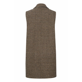 Kaffe Sonia Waistcoat in Check Pattern - Wardrobe Plus