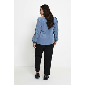Kaffe Catja Blouse in Blue - Wardrobe Plus