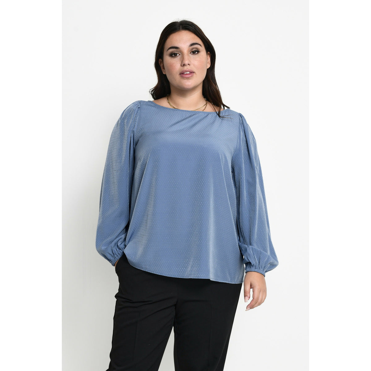 Kaffe Catja Blouse in Blue - Wardrobe Plus