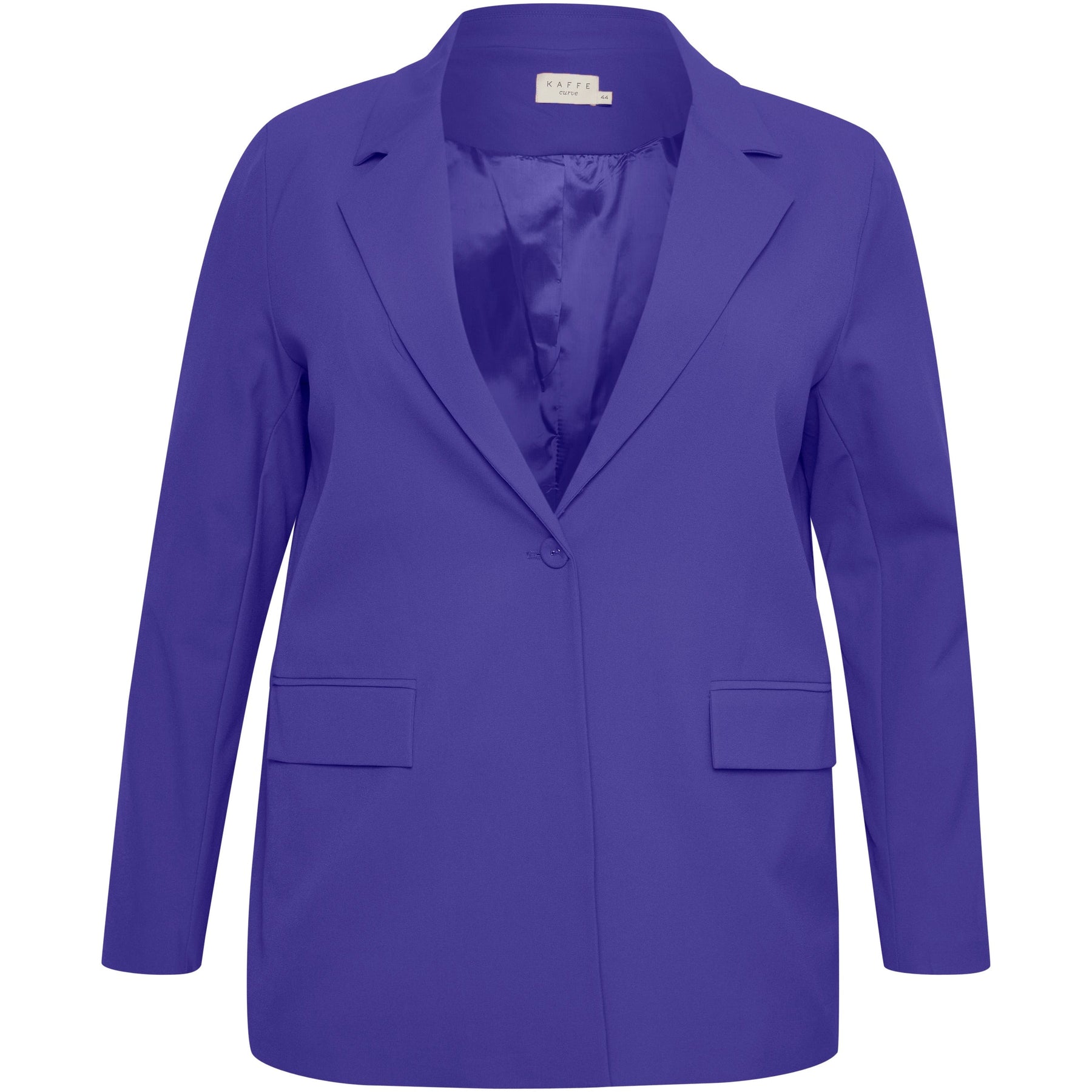 Kaffe Curve Blazer in Purple - Wardrobe Plus