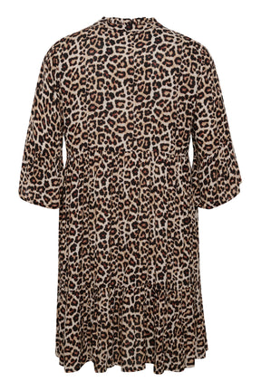 Kaffe Curve Ami Dress in Leopard