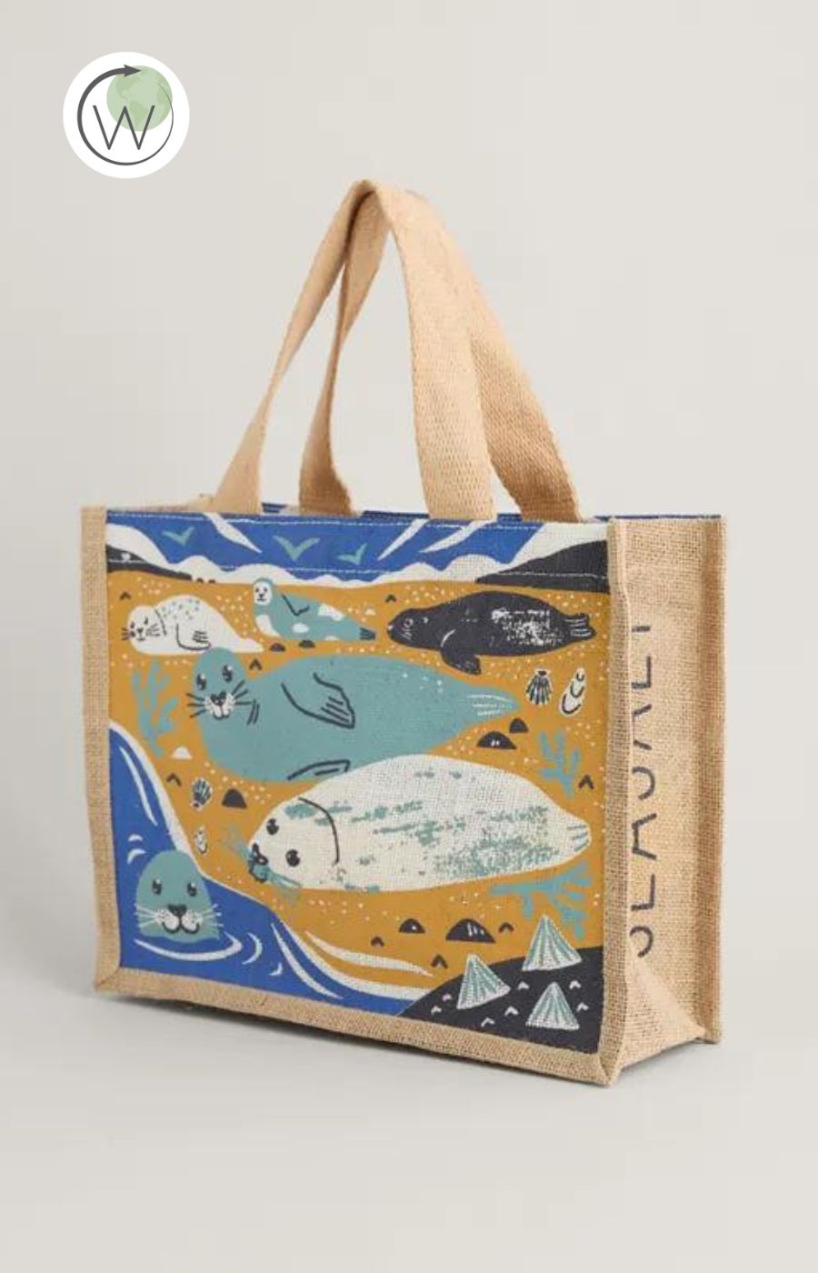 Seasalt Cute Jute Seal Tote Bag