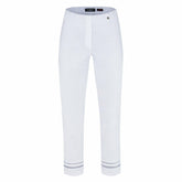 Robell Marie Ankle Grazer in White With Mesh Panels - Wardrobe Plus