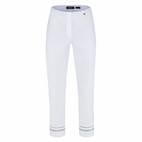 Robell Marie Ankle Grazer in White With Mesh Panels - Wardrobe Plus