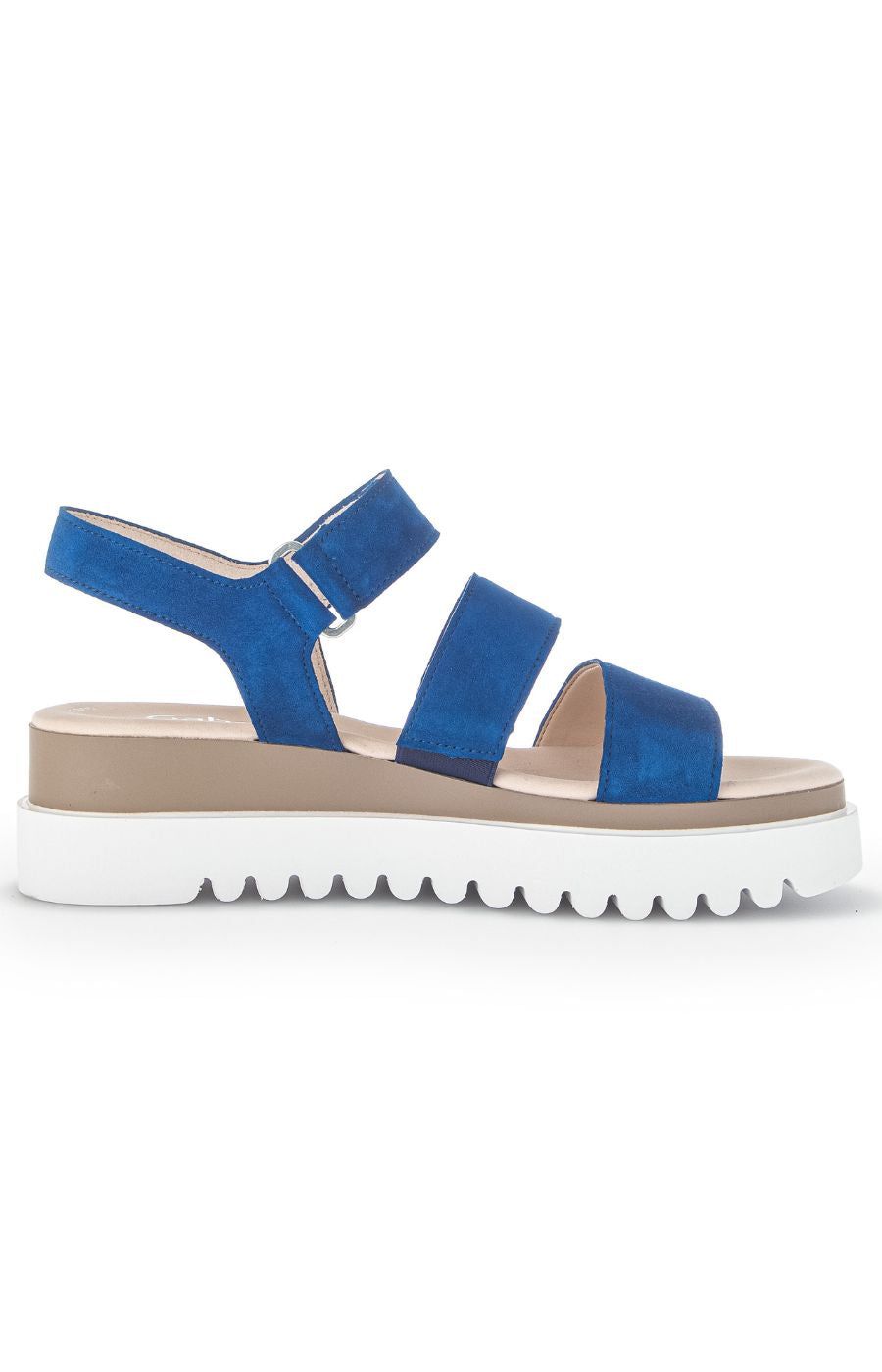 Gabor Platform Sandal in Blue - Wardrobe Plus