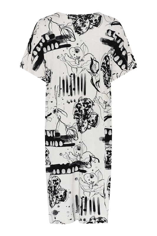 Noen Abstract Printed Dress - Wardrobe Plus