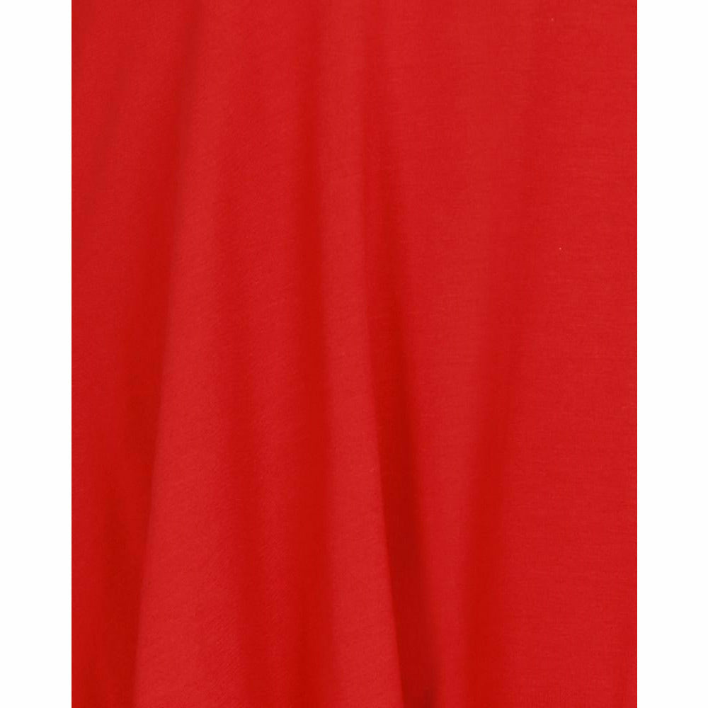 Mat Long Sleeve V Neck Top in Red - Wardrobe Plus