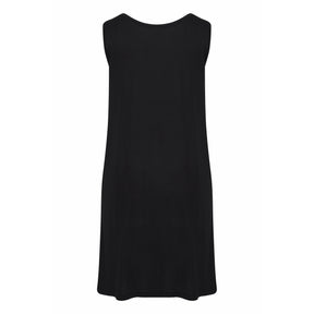 Fransa Sleeveless Dress in Black - Wardrobe Plus
