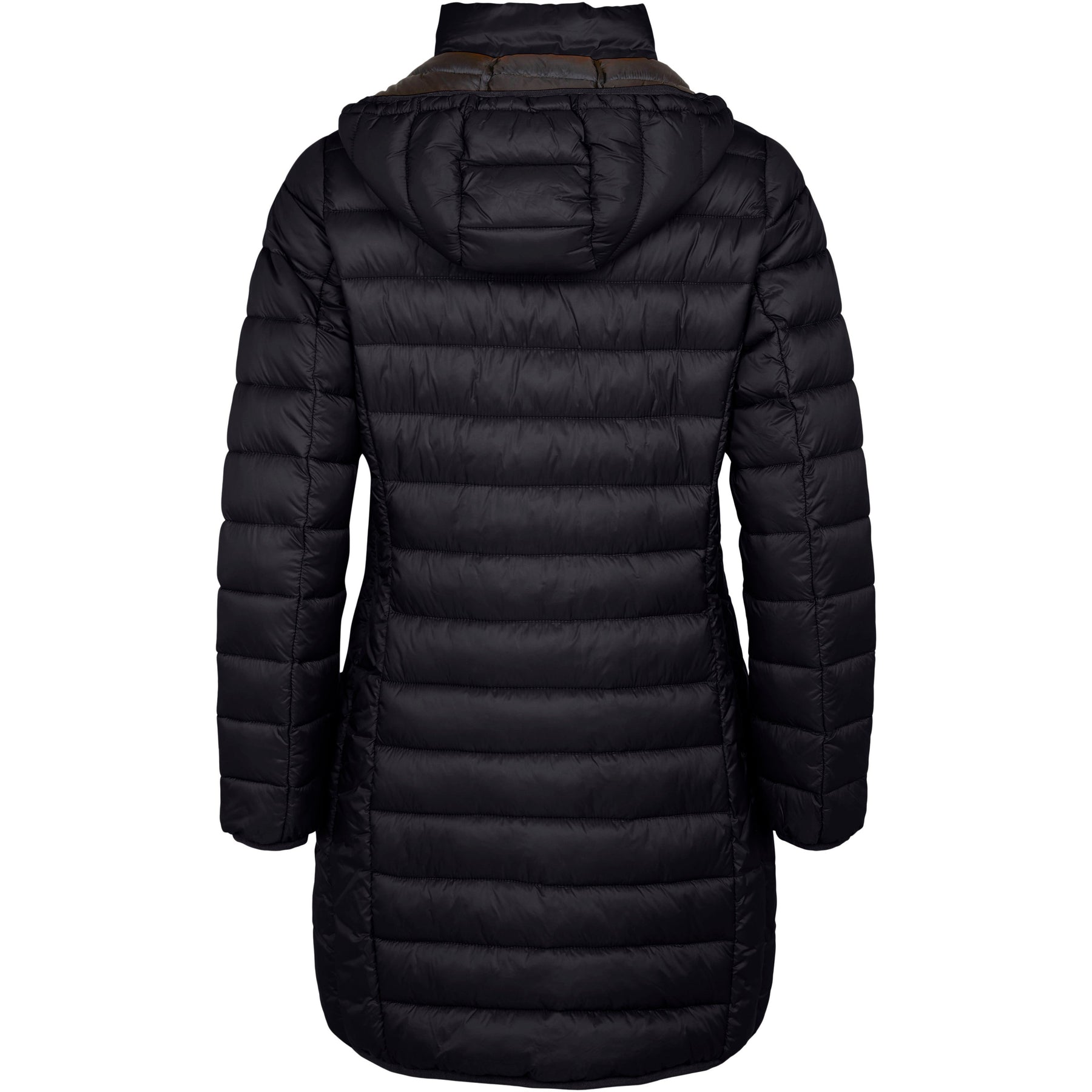 Frandsen Padded Coat with Hood in Black - Wardrobe Plus