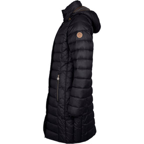 Frandsen Padded Coat with Hood in Black - Wardrobe Plus