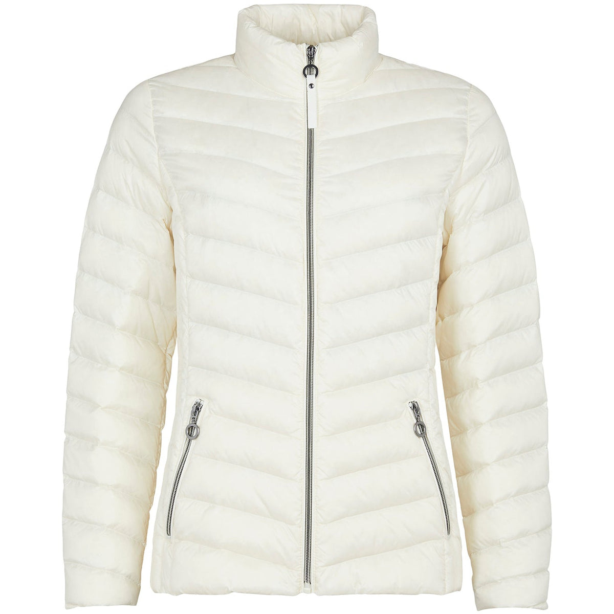 Frandsen Short Padded Jacket in Cream - Wardrobe Plus
