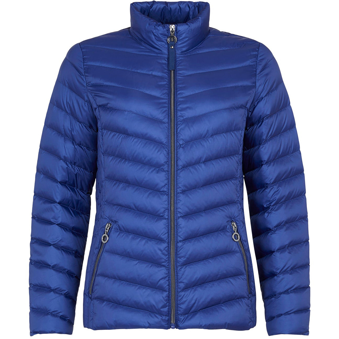 Frandsen Short Padded Jacket in Blue - Wardrobe Plus