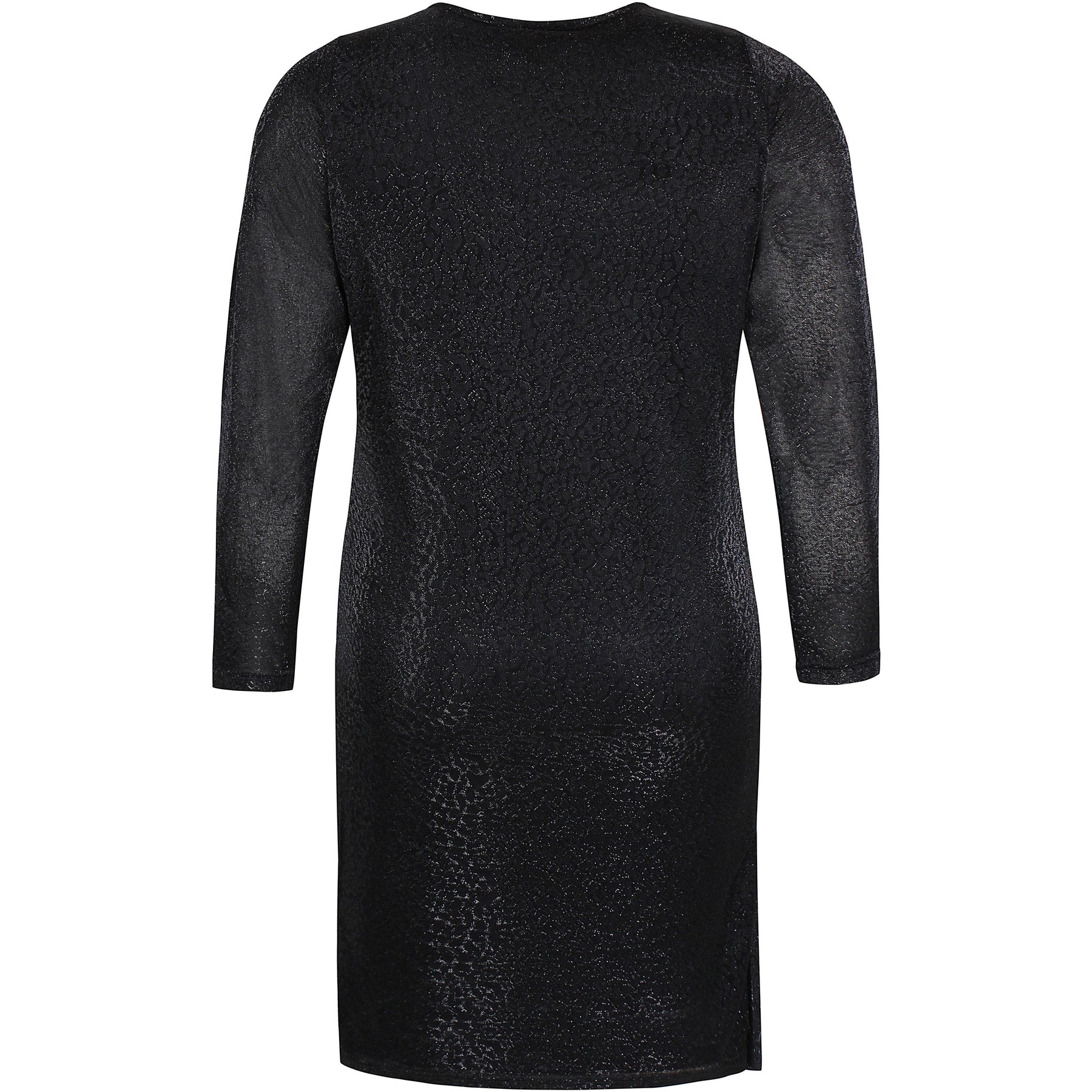 Zhenzi Jacquard Dress in Black - Wardrobe Plus