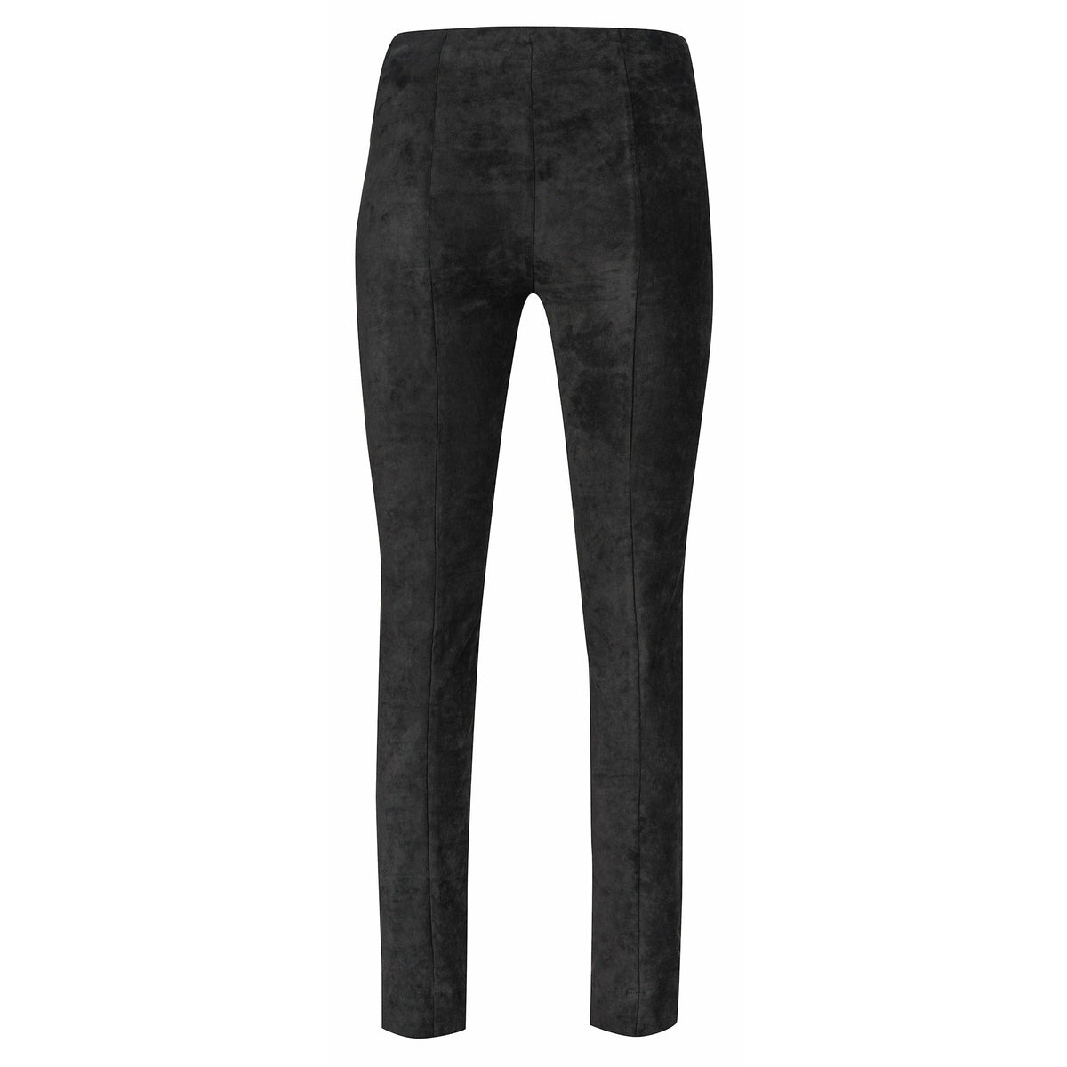 Robell Rose Suede Trousers in Black - Wardrobe Plus