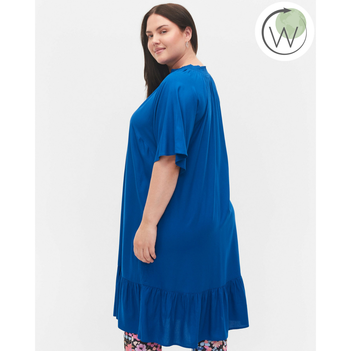 Zizzi Mio Dress in Royal Blue - Wardrobe Plus