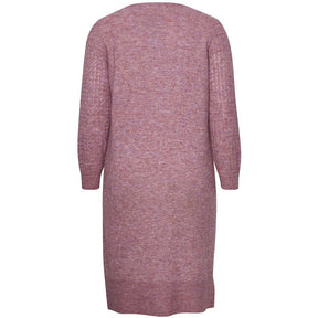 Fransa Plus Sandy Knitted Dress in Rose Melange - Wardrobe Plus