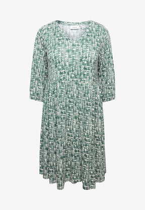 Fransa Plus Dina Dress in Green - Wardrobe Plus