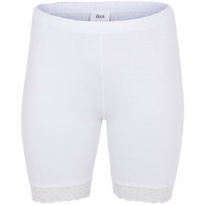Zizzi Lace Trim Shorts - White