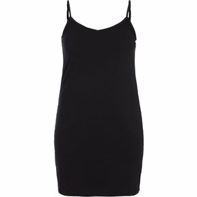 Long black vest top - Wardrobe Plus