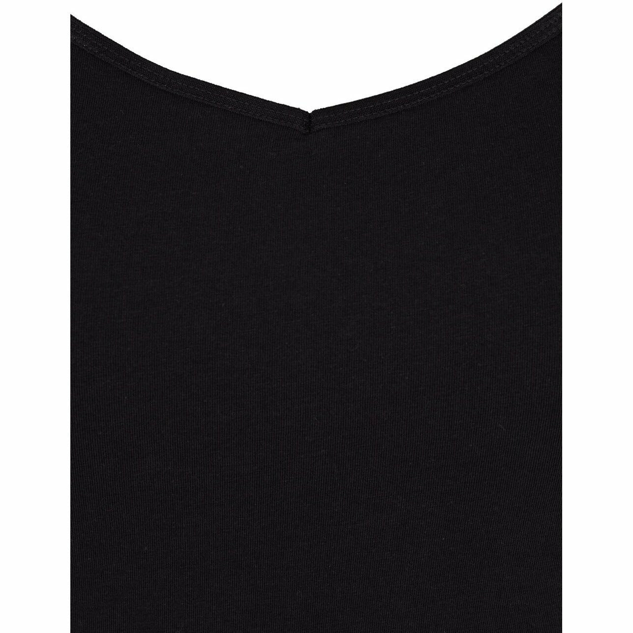 Long black vest top - Wardrobe Plus