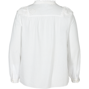 Zizzi White Long Sleeve Shirt - Wardrobe Plus