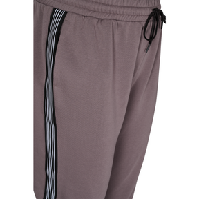 Zizzi Track Pants in Taupe - Wardrobe Plus