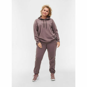 Zizzi Track Pants in Taupe - Wardrobe Plus