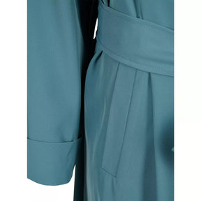 Zizzi Trench Coat in Sage Green - Wardrobe Plus