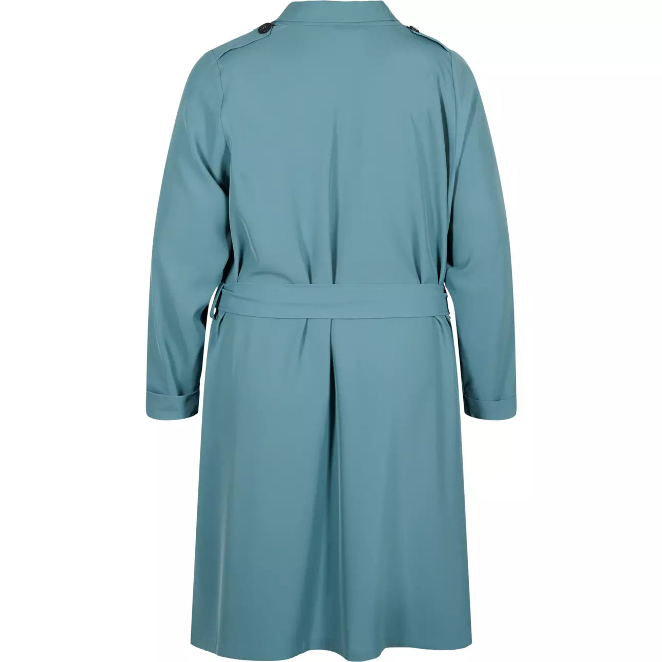 Zizzi Trench Coat in Sage Green - Wardrobe Plus