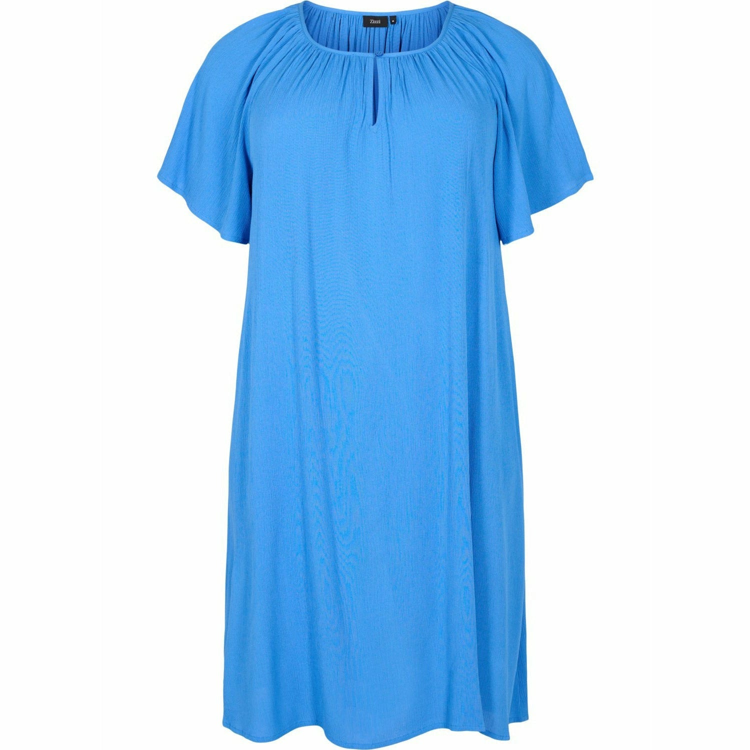 Zizzi Rose Dress in Blue - Wardrobe Plus