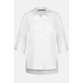 Ulla Popken Shirt in White - Wardrobe Plus