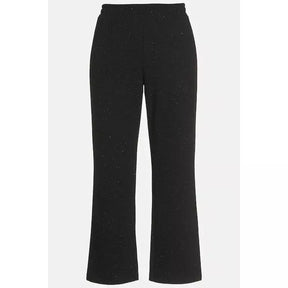 Ulla Popken Glitter Effect Pants in Black - Wardrobe Plus