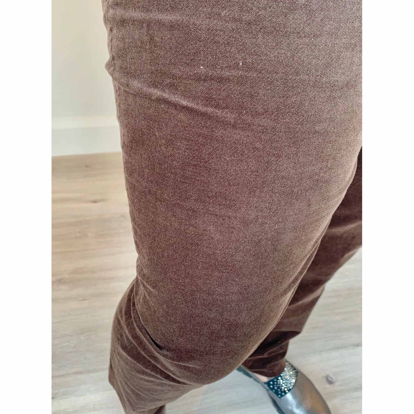 Robell Trousers | Brown Velour - Wardrobe Plus