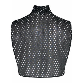 Zizzi Tie Detail Collar in Dotted Print - Wardrobe Plus