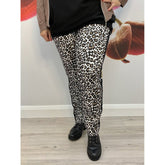 Robell Rose Trousers in Leopard Print - Wardrobe Plus