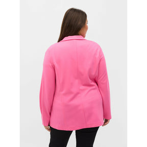 Zizzi Maddie Blazer in Pink - Wardrobe Plus