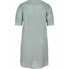 Zizzi Meddy Dress in Silver Blue - Wardrobe Plus