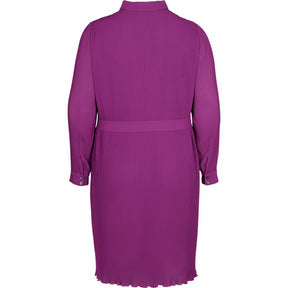 Zizzi Bella Shirt Dress in Grape - Wardrobe Plus