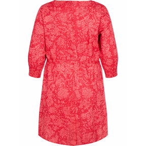 Zizzi Irma Dress in Red - Wardrobe Plus